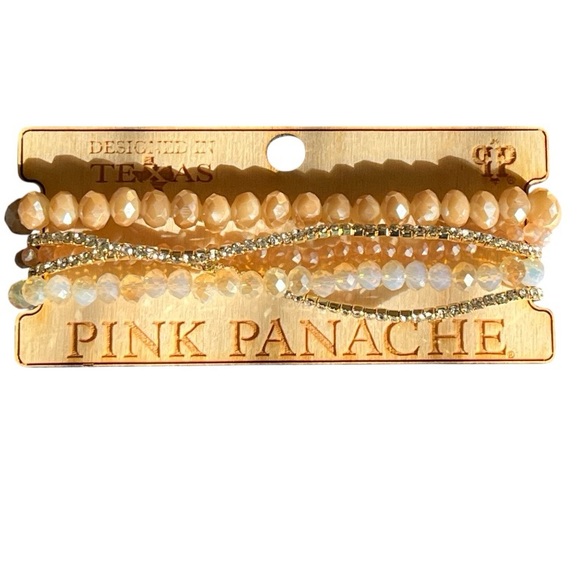 •Stacked Crystal & Rhinestone Bracelets• - Picture 1 of 4